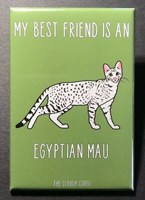 Egyptian Mau Cat Magnet Handmade Kitty Gifts Accessories and Kitchen Home Decor