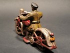 Antique Vintage Style Cast Iron Toy Motorcycle Police Patrol Rider  — photo 9