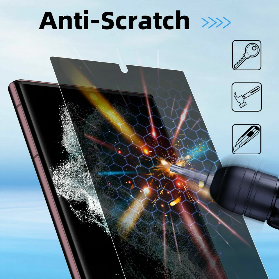 Protector de pantalla de hidrogel de privacidad antiespía para Samsung S23 S24 Ultra/S22/S23 FE Foto 3 de 4