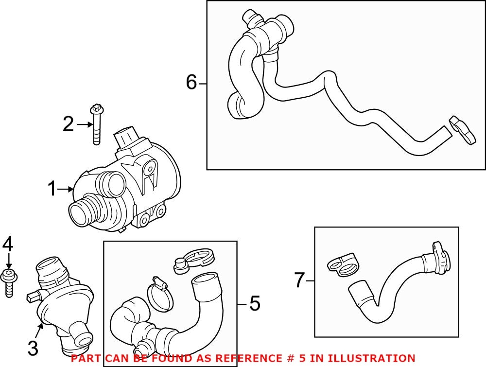 Genuine OEM Engine Coolant Hose For BMW 11538645479 eBay