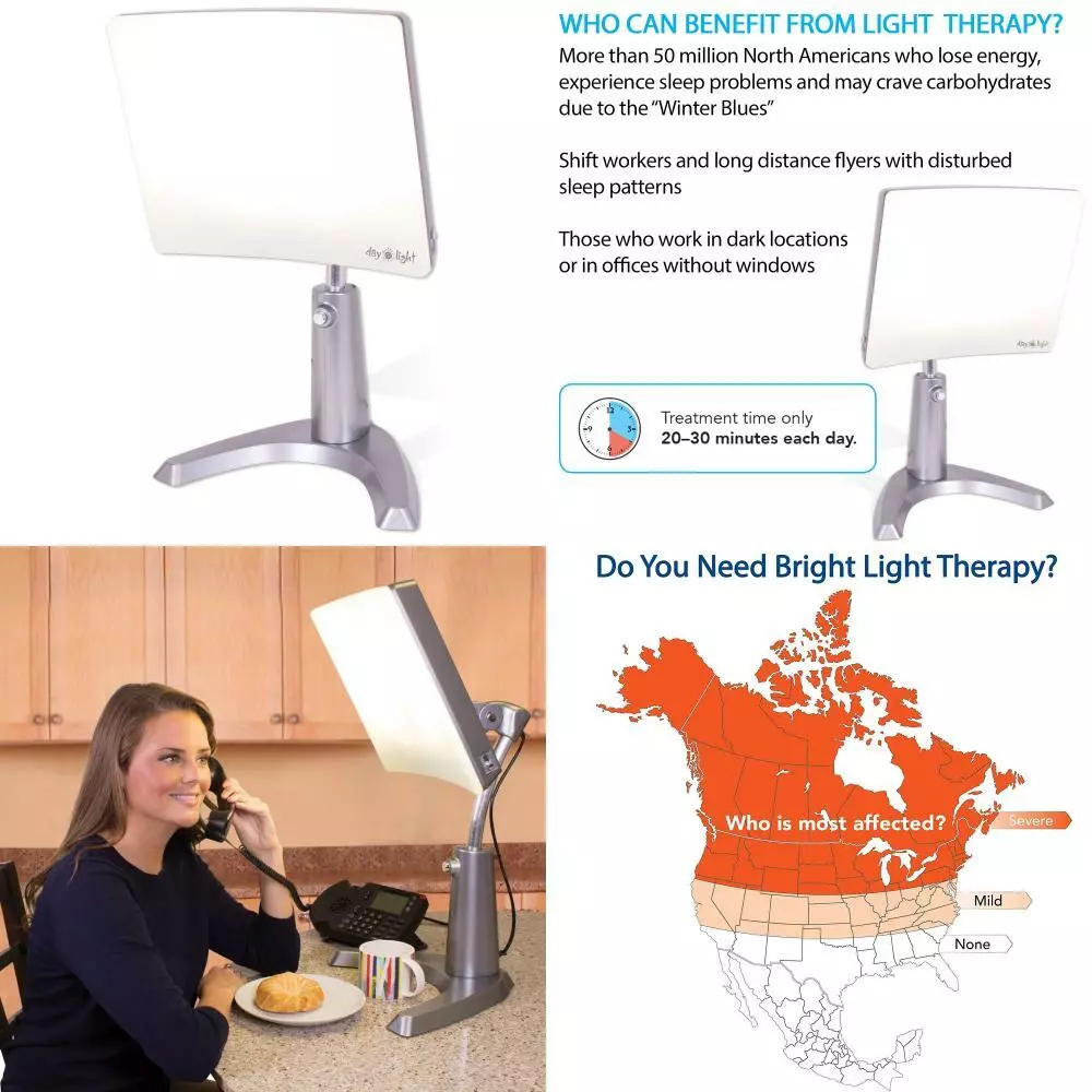 Carex Day Light Classic Plus Bright Light Therapy Lamp 10 000 LUX Sun