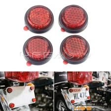 Red Mini Round Reflector Universal for Bike Trailer Truck Boat Mailbox Qty 4 pcs