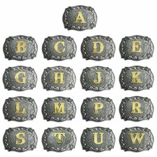INITIAL WESTERN RODEO COWBOY FASHION BELT BUCKLE ALPHABETS Hebillas Vaqueras