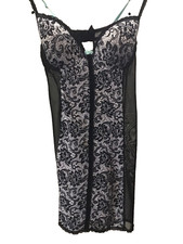 Vintage MARILYN MONROE INTIMATES SHEER BLACK LACE SLIP TEDDY SIZE M