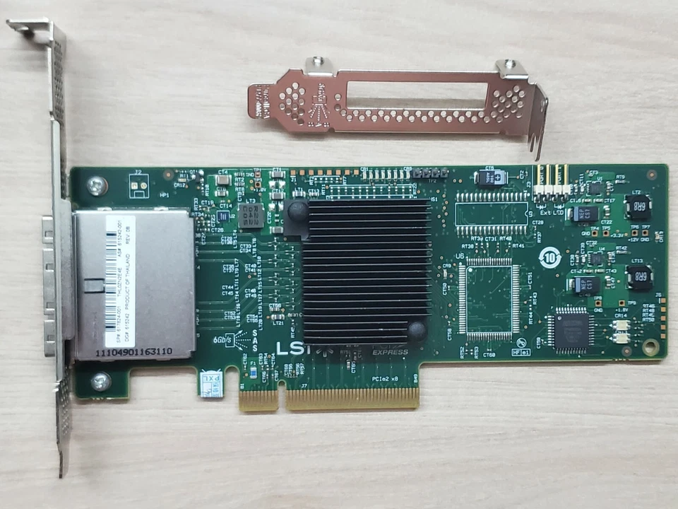 HP 9200-8E-HP IT 9200-8E 614988-b21 617824-001 6GB SAS 2-PORTS PCI-EXT CARD - Bild 2 von 4