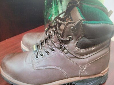 Texas Steer Steel Toe Men\'s Brown Work Boots, Size 8 s-l400.jpg main image 4