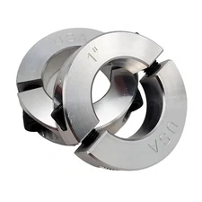 - 1.00" Bore Diameter - Clamping Two Piece Shaft Collar - 2024 Aluminum (2 Pack)