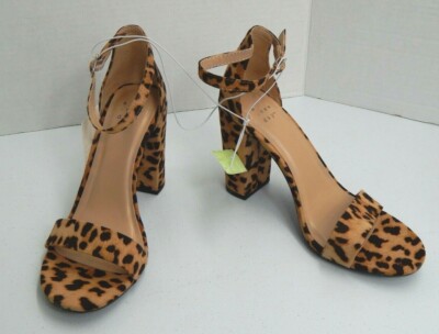 A New Day Women's Ema High Block Heel Pumps Animal Print Sz Available 