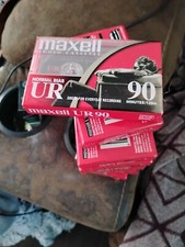 12 Maxell UR 90 Minute Blank Audio Cassette Tapes Normal Bias New Sealed