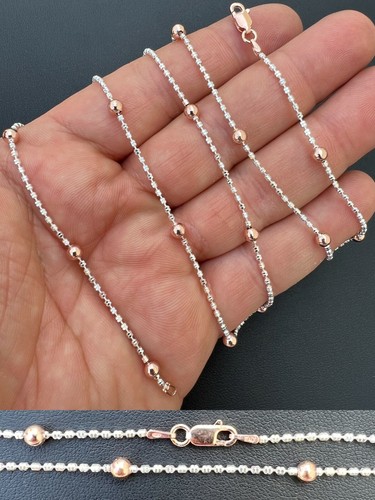 Rose Gold Plated 925 Silver Diamond Cut 