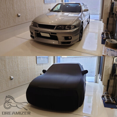 Car Cover Indoor Satin Stretch Dust Proof Scratch For Nissan GTR R33 R34 R35