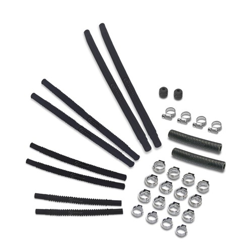 Corrugated Fuel Line Flex Hose Submersible Gas/E85 Safe + Clamps