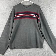 Vintage Abercrombie  Fitch Sweater Mens XL Gray Long Sleeve Pullover Preppy Y2K