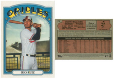 2021 Topps Heritage Rio Ruiz Front w/ Devin Williams WRONG BACK ERROR Card #210