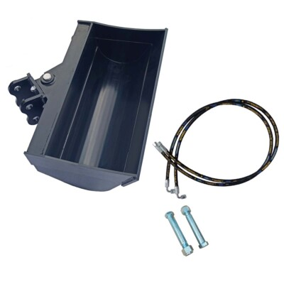 #ad 600mm Tilting Bucket Attachment for 0.8 1Ton Mini Excavator Free Pins Hoses $225.00