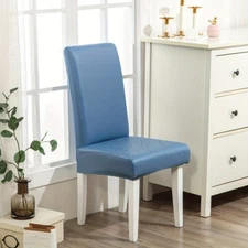 4/6 Pcs Restaurant Chair Covers Waterproof PU Decorative Protective Covers