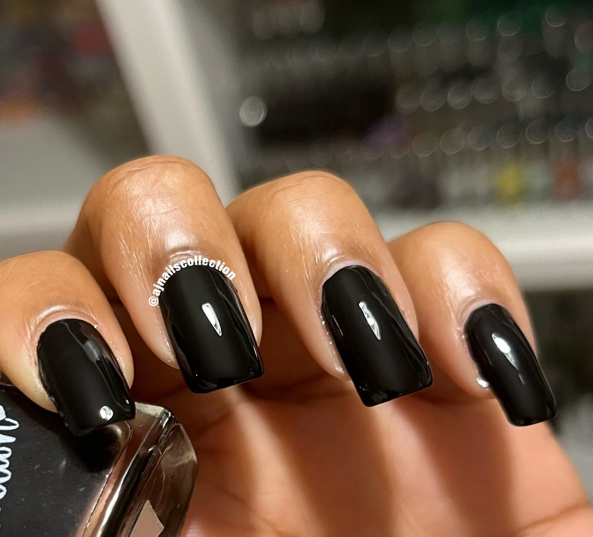 Black Quick Dry Indie Nail Polish Varnish Handmade Cosmetics Nail ART 10ml 2023