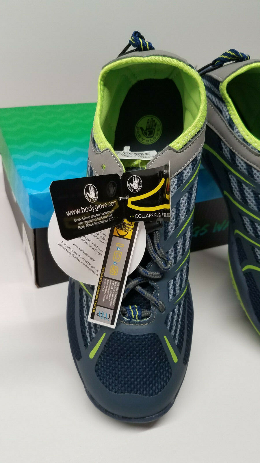 Body Glove DYNAMO RAPID Multi sport Water Shoes BLUE/GREEN/GRAY- Mens SIZE 10 