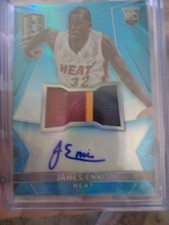 2014 - 15 PANINI SPECTRA JAMES ENNIS # 114  08/99  RPA ROOKIE PATCH AUTO RC
