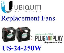 2x Quiet  18-dBA noise replacement fans for UniFi Switch US-24-250W PoE
