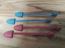 Vintage Wooden Shoe Adjustable Form Teal Red Tree Stretcher