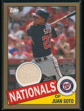 Juan Soto 2020 Topps 1985 Topps Gold Baseball Relics #85R-JS 24/50