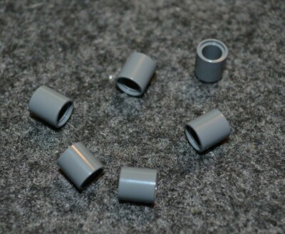 (6) Dark Gray Small Technic Sleeve / Spacer Bricks Lego - NEW Parts