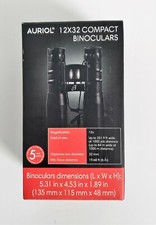 AURIOL Compact Binoculars 12x32 Black