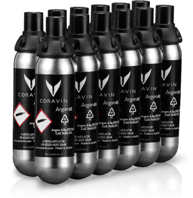 Coravin 1000 Argon Gas Capsules (pack of 12) Black