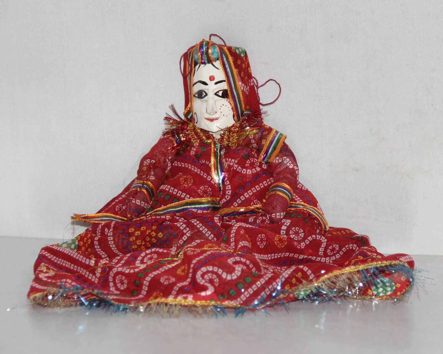 Rajasthani Ethnic Wooden Puppet Dolls Multi Colour Kathputli 100