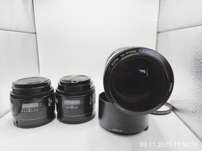 Minolta AF 50mm 1.7, Minolta AF 28mm 2.8 Minolta AF 70-210 4 A-Mount Sony