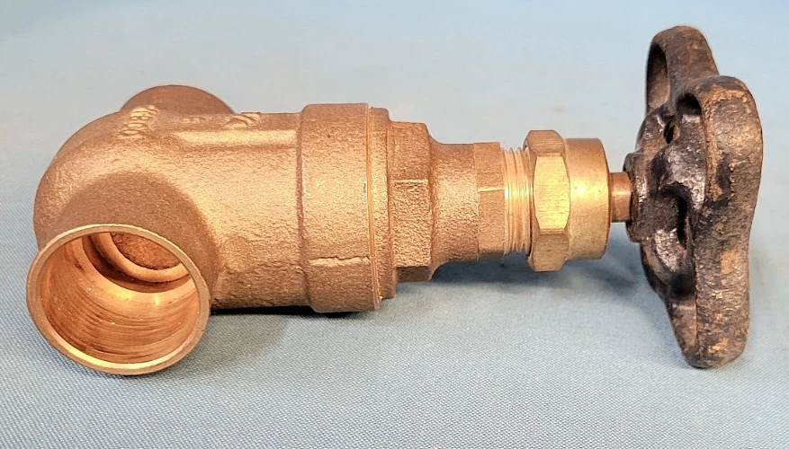 NIBCO 3/4" GATE VALVE M/N: S-113 SOLDER ENDS BRONZE - Image 3 of 4