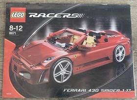 Lego 8143 Ferrari F430 Challenge 1:17 Racers Super Car 2007 Set no Box Read