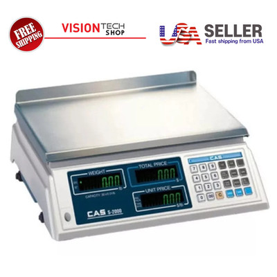 CAS S2000 Price computing Scale, 60 lb x 0.02 lb, NTEP, Legal for Trade