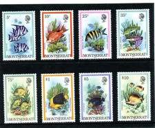 Montserrat 1983 QEII Fishes complete set superb MNH. SG 555-570. Sc 445a-460a.