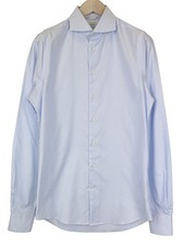 Suitsupply Men's Formal Shirt 39L/15.5L Extra Slim Cotton Striped Long