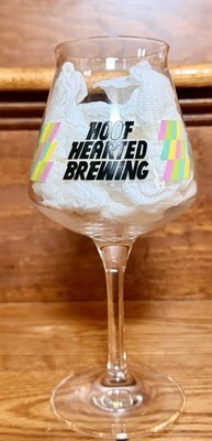 HOOF HEARTED BREWING TEKU BEER GLASS  RARE DRAGON SADDLE IPA  