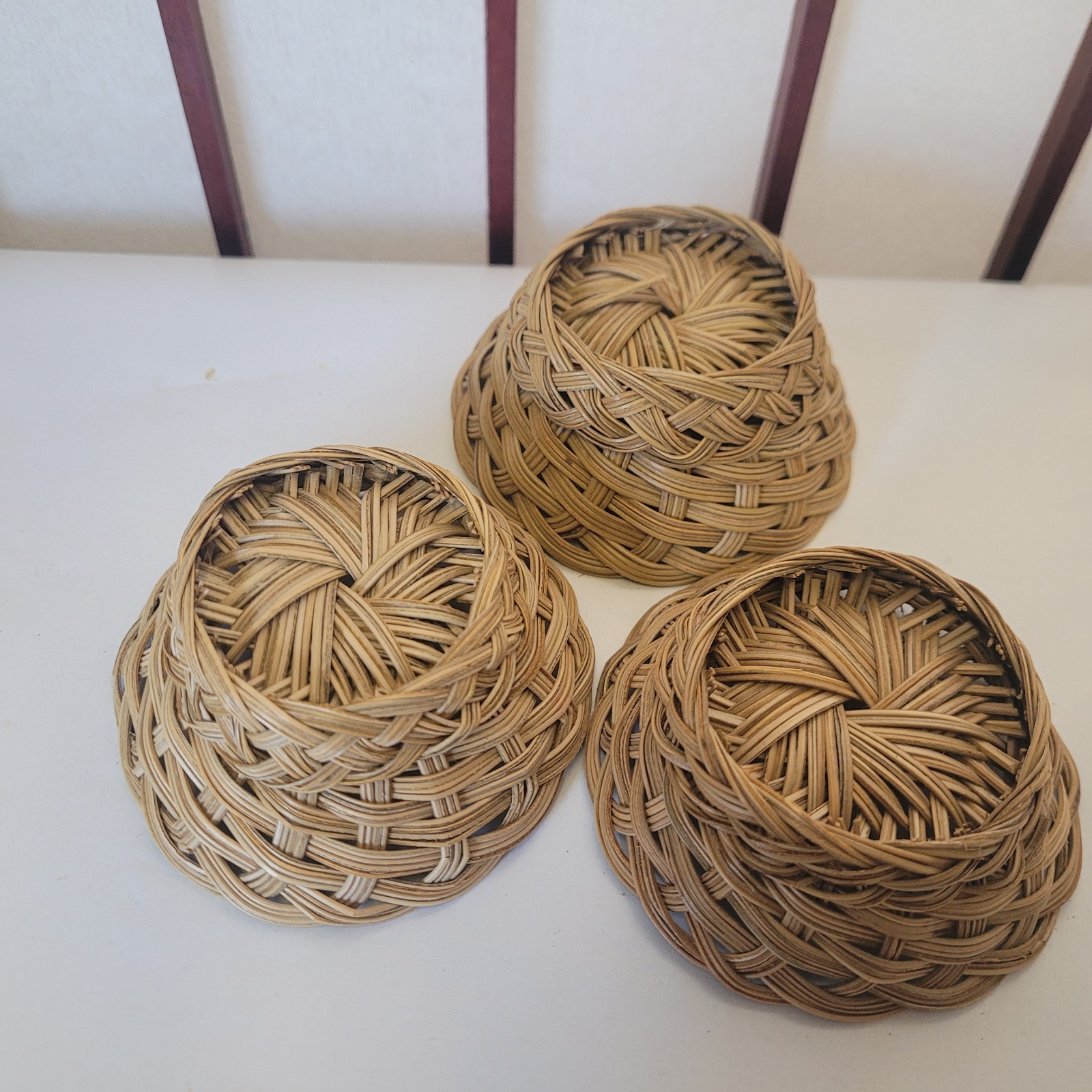 3 Miniature Weave Baskets