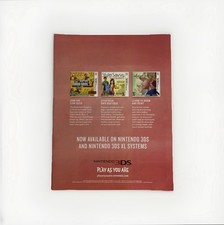 Revista de juegos Nintendo 3DS XL anuncio “Juega como estás” póster publicitario promocional Mario