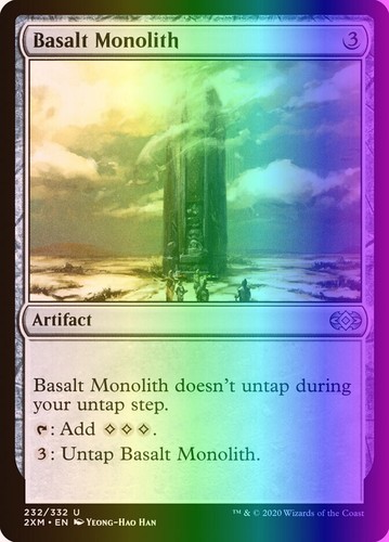 MTG Magic the Gathering Basalt Monolith (232/503) Double Masters NM FOIL
