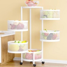 Rollregal Servierwagen Küchenwagen Obstregal Gemüseregal Etagenwagen mit Rollen