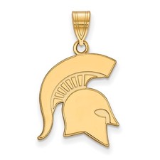 10k Gold LogoArt Michigan State University Spartan Large Pendant 1Y046MIS