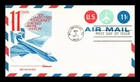 DR JIM STAMPS US COVER AIR MAIL 11C POSTAL STATIONERY FIRST DAY ISSUE FLEETWOOD