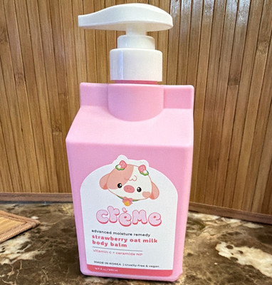 The Crème Shop Body Balm 16 fl oz Strawberry Oat Milk Vitamin C Ceramide