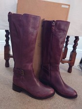 Brand New Burgundy Bertie Leather Zipped Boots UK Size 5 EU 38