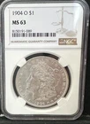 1904-O Morgan Dollar NGC Certified MS63