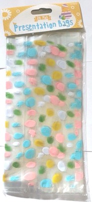 20 Ostertüten transparent Cellophan mit Bändern Party Eiersuche Hase Pic N Mix Spielzeug 
