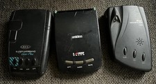3 Vintage Radar Detectors Bel, Uniden Whistler Black