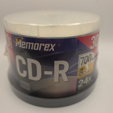 Memorex CD-R 700MB 80 Minute 24x Blank Discs 30 Pack Recordable Media