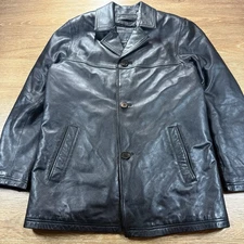 Wilsons Leather Men’s M Black 3-Button Car Coat Jacket Thinsulate Insulated